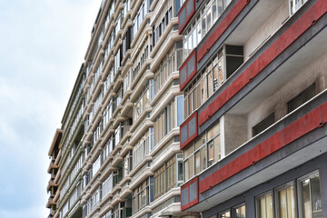 Low angle view of modern buildings in Las Palmas de Gran Canaria