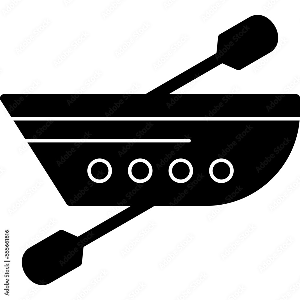 Sticker canoeing icon