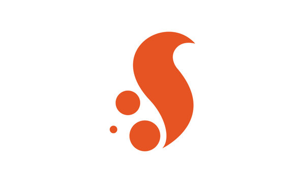 Creative squirrel logo vector image