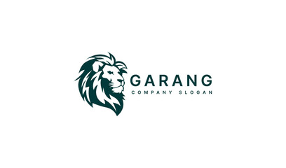 lion vector logo design isolated on white background © chestone