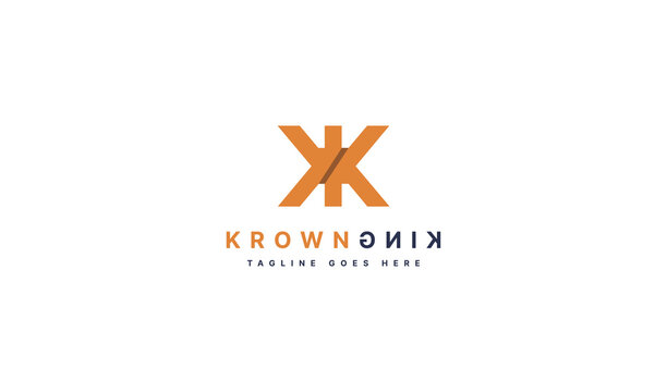 Initial Letter KK linked logo design template element.
