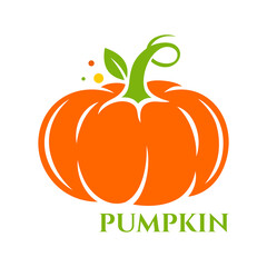 Modern and delicious vegetable pumpkin logo