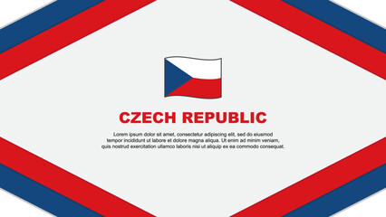 Czech Republic Flag Abstract Background Design Template. Czech Republic Independence Day Banner Cartoon Vector Illustration. Czech Republic Illustration