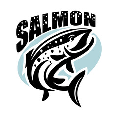 Modern and creative salmon fish logo