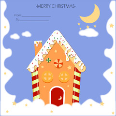 Cake House Christmas Card Invitation