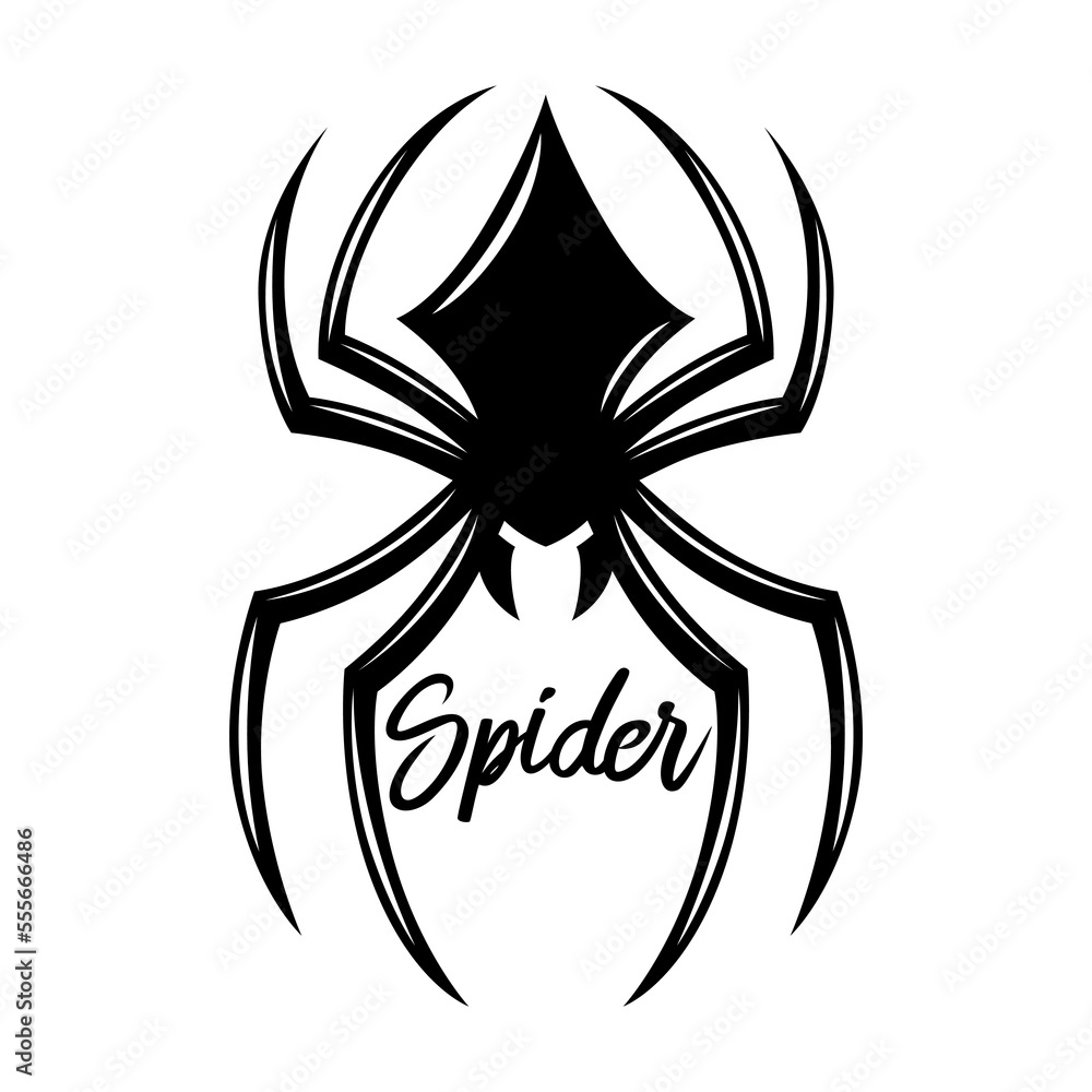 Canvas Prints Modern poisonous black spider logo