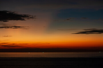 sunset over the sea