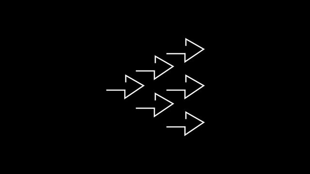 Cool linear Arrows icon animation. arrows animation. icon animation.