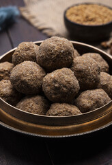 Methi Ladoo or Fenugreek Seed Ladoo is a traditional recipe which is more of an ayurvedic medicine than a sweetmeat.