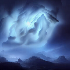 Northern Ghosts, Clouds Wandering in the Quiet Depths of the Night in the North, Generative AI