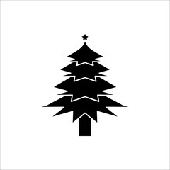 Obraz premium Christmas Tree Icon Design Vector Template Illustration