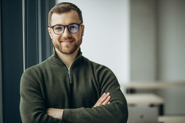Fototapeta premium Young business man at the office