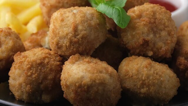 Mini Chicken kiev breast stuffed with a cream and garlic filling.