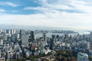 Obraz premium Tokyo skyline endless skyscraper from tower