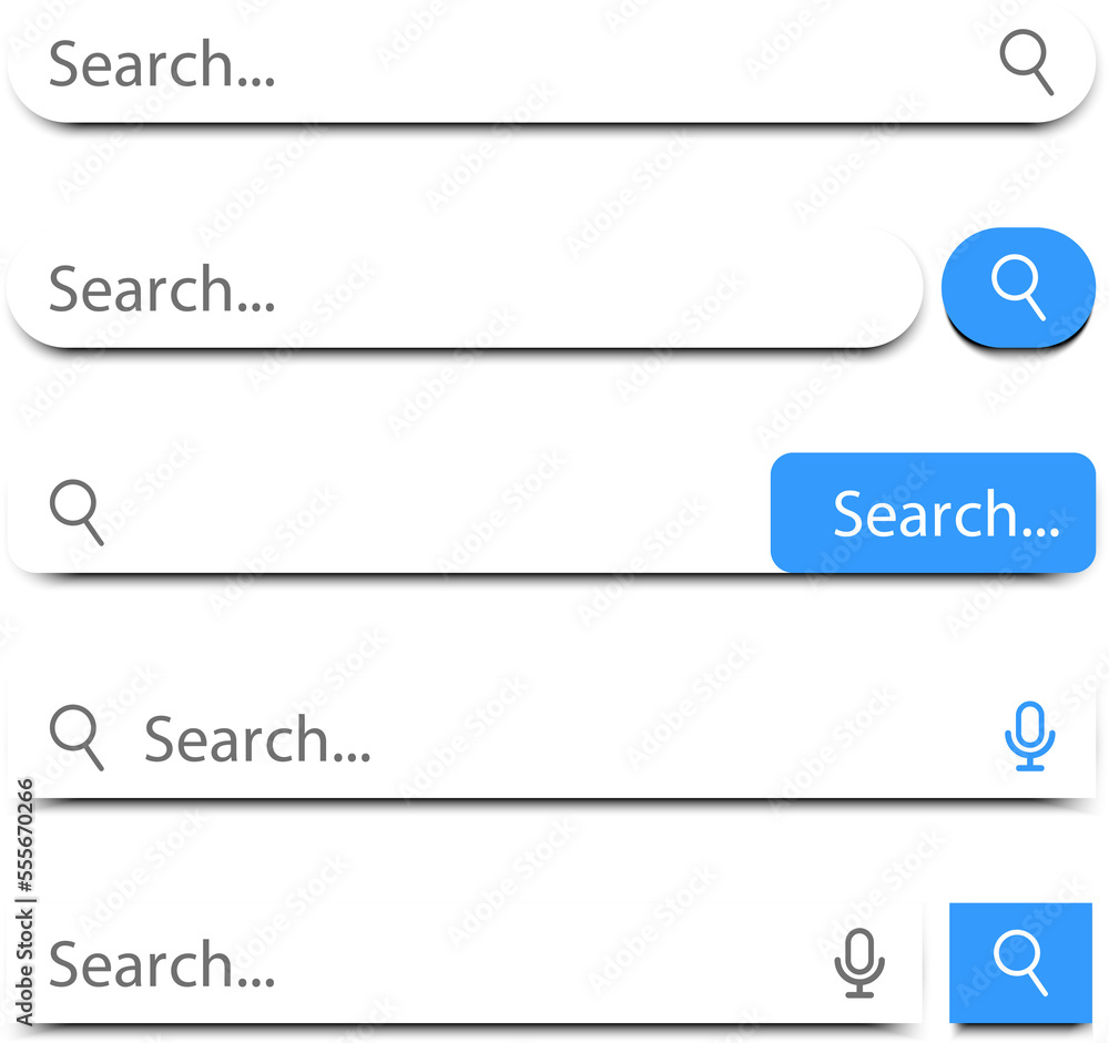 Poster A set of internet search panels. Information search system. Internet search system