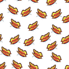Bright multicolored butterflies seamless pattern. Wallpaper, background, children party, craft paper