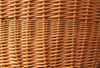 Wicker basket texture closeup.