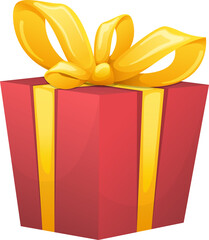 Gift Boxes Wrapped in Paper and Tied with Ribbon as Holiday Symbols Vector cartoon illustration. Gift wraps on boxes with decoration. Holiday presents in bright packaging decorated with bows