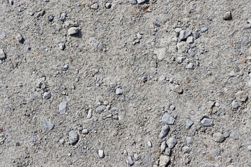 A close view of the rock and pebble gravel surface.