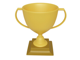 Golden award cup. 3d render