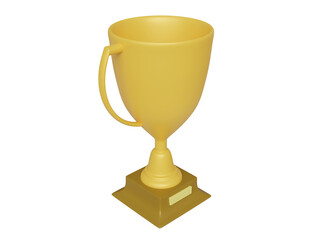 Golden award cup. 3d render