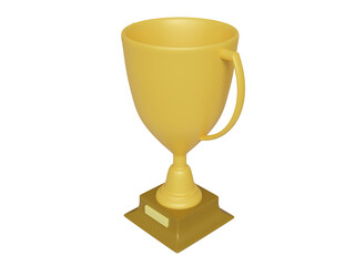 Golden award cup. 3d render