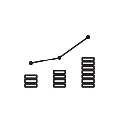 graph rise growth icon