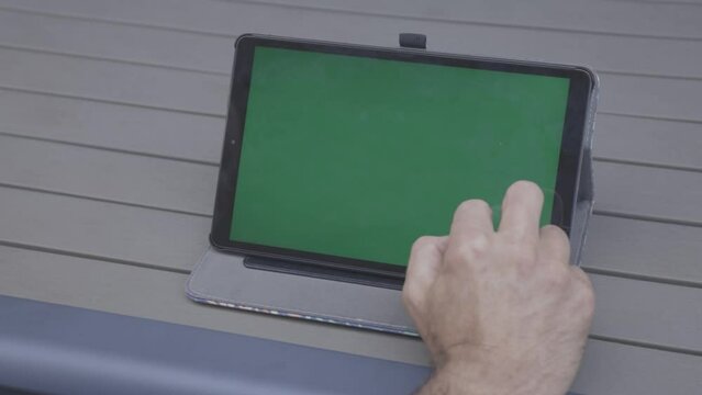 Tablette fond vert