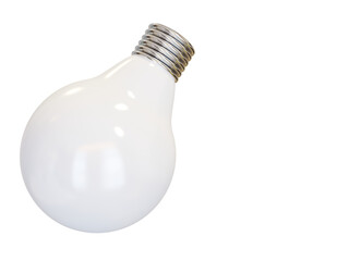 White light bulb. 3d render