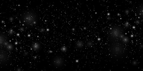 White bokeh light background. Sparkle effect with particles. Magic overlay dust. Glitter blur texture.