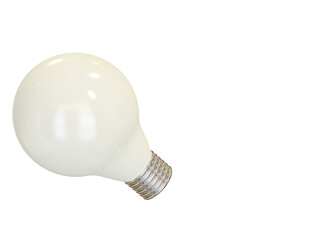 White light bulb. 3d render