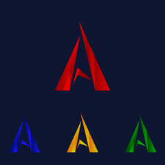 Initial letter A logo vector design template