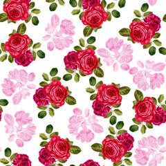 seamless background with roses
