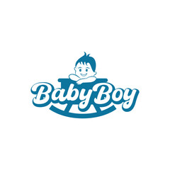 Baby boy radle logo design