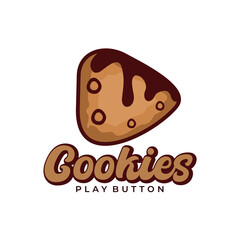 choco chips Cookies play button logo