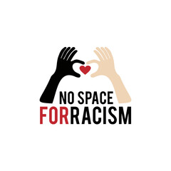 Human solidarity for racism prevention logo design