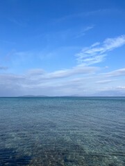 Blue sea horizon, quiet sea horizon