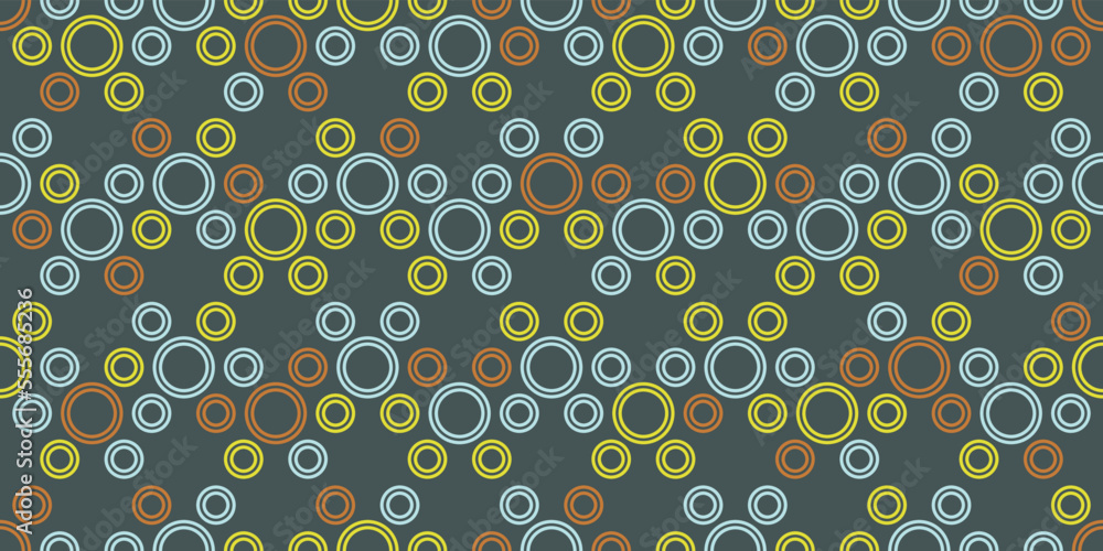 Poster colorful rings seamless pattern. vector seamless background for print, surface application and decor