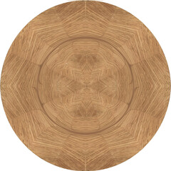 round wooden panel, abstract centered grain pattern