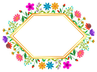 Fototapeta premium Summer Flower Frame Background
