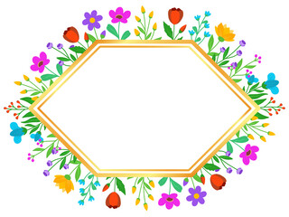 Summer Flower Frame Background