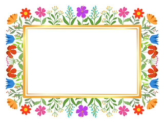 Summer Frame Flower Background