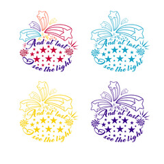 I see the light typography t shirt design.