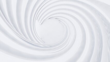 Abstract background white spiral pattern 3d render