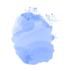 Blue spots. Blue watercolor blobs. Paint stains