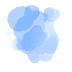 Blue spots. Blue watercolor blobs. Paint stains