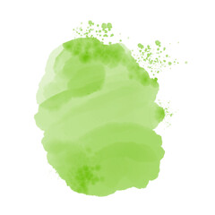 Green spots. Green watercolor blobs. Paint stains