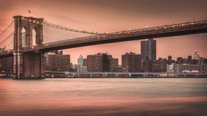 NYC Brooklyn Bridge river view
