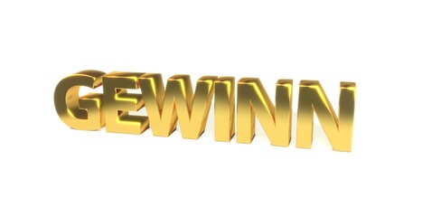 Gewinn, Verlosung, Lotterie, Hauptgewinn, Schrift, 3d, gold