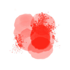 Red spots.Red watercolor blobs. Paint stains. Blood